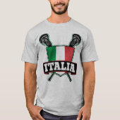 Anpassbare Name & Nummer Italien Lacrosse T - Shir T-Shirt (Vorderseite)