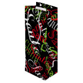 Anpassbare Namen Geschenktüte Für Weinflaschen (Rückseite Schrägansicht)