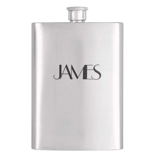 Anpassbare Namensflasche Flachmann (Vorderseite)