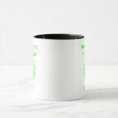 Anpassbare Neon Halloween - Green Pumpkin Design Tasse (Zentrum)