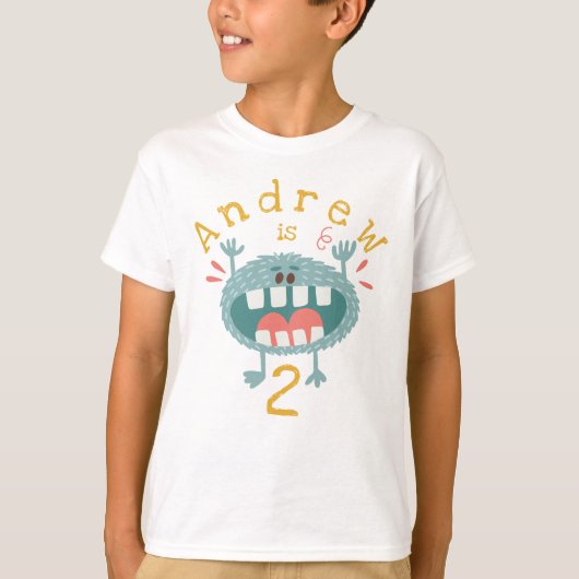 Anpassbare Niedliche Aquamarine Monster T-Shirt (Vorderseite)