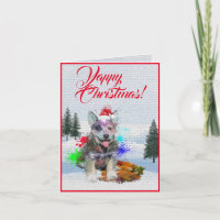 Anpassbare Niedliche Blue Heeler Hund Yappy Xmas C
