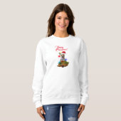 Anpassbare Niedliche Chihuahua Dog Yappy Weihnacht Sweatshirt (Vorne ganz)