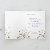 Anpassbare Niedliche Dalmatiner Osterzeit Karte (Innenseite)