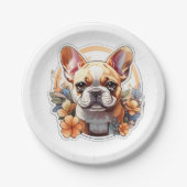 Anpassbare Niedliche Franchie Pappteller (Vorderseite)