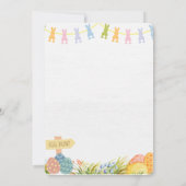 Anpassbare Niedliche Labrador Osterzeit Einladung (Rückseite)