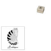 Anpassbare Niedliche Lächelkatze Gummistempel (Stempel)