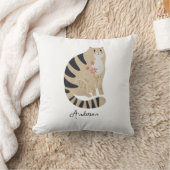 Anpassbare Niedliche Lächelkatze Kissen (Decke)