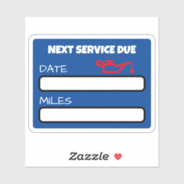 Anpassbare Niedliche Ölwechsel-Erinnerung Ölwechse Aufkleber