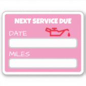 Anpassbare Niedliche Ölwechsel-Erinnerung Ölwechse Aufkleber (Vorderseite)