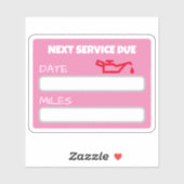 Anpassbare Niedliche Ölwechsel-Erinnerung Ölwechse Aufkleber (Blatt)