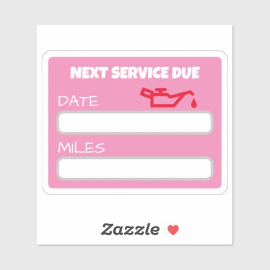 Anpassbare Niedliche Ölwechsel-Erinnerung Ölwechse Aufkleber (Blatt)