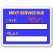 Anpassbare Niedliche Ölwechsel-Erinnerung Ölwechse Aufkleber (Vorderseite)