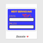 Anpassbare Niedliche Ölwechsel-Erinnerung Ölwechse Aufkleber (Blatt)