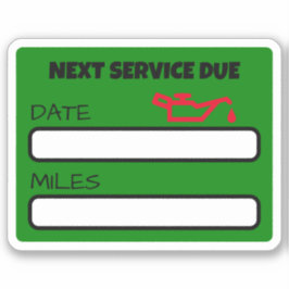 Anpassbare Niedliche Ölwechsel-Erinnerung Ölwechse Aufkleber