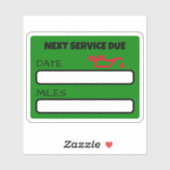 Anpassbare Niedliche Ölwechsel-Erinnerung Ölwechse Aufkleber (Blatt)