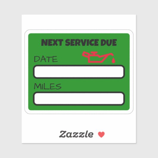 Anpassbare Niedliche Ölwechsel-Erinnerung Ölwechse Aufkleber (Blatt)