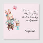 Anpassbare, Niedliche Osterhase Magnetic Danke Magnetkarte (Vorderseite)