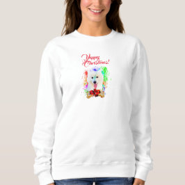 Anpassbare Niedliche Samoyed Dog Yappy Weihnachten Sweatshirt