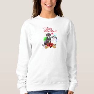 Anpassbare Niedliche Shih Tzu Dog Yappy Weihnachte Sweatshirt
