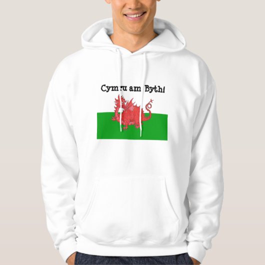 Anpassbare Niedliche Welsh Red Dragon Hoodie (Vorderseite)