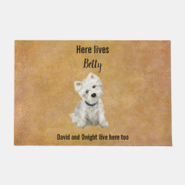 Anpassbare niedliche WestieDoor-Matte Fußmatte