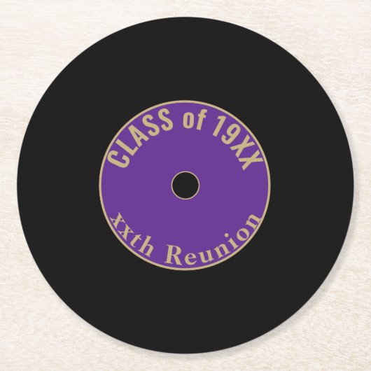 Anpassbare, Niedliche Wiedersehen-Untersetzer Runder Pappuntersetzer (Vorderseite)