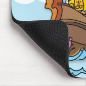 Anpassbare Noah's Ark Baby Taufe, Boy Blue Mousepad (Ecke)