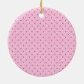 Anpassbare Noahs Ark Baby Taufe, Girl Pink Keramikornament (Hinten)