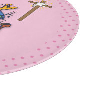 Anpassbare Noahs Ark Baby Taufe, Girl Pink Schneidebrett (Ecke)