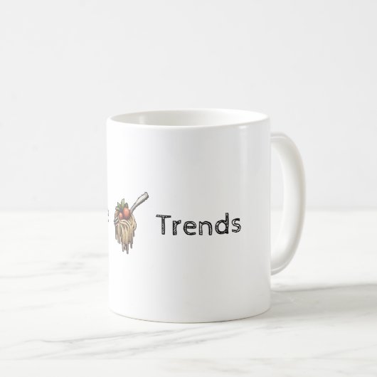 Anpassbare Noodle-Trend-Tasse Kaffeetasse (VorderseiteRechts)