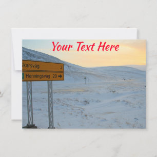 Anpassbare norwegische Winterkarte