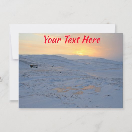Anpassbare norwegische Winterkarte (Vorderseite)