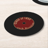 Anpassbare Nostalgische Wiedersehen-Untersetzer de Runder Pappuntersetzer (Angewinkelt)