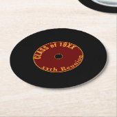 Anpassbare Nostalgische Wiedersehen-Untersetzer de Runder Pappuntersetzer (Angewinkelt)