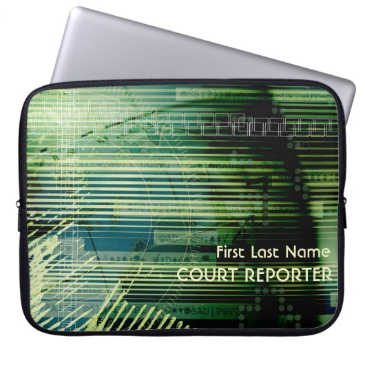 Anpassbare Notebook-Notebook-Reporter für Grüne Ho Laptopschutzhülle (Vorderseite)