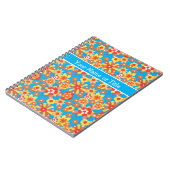 Anpassbare Notebook- oder Journal-, Ditsy-Blume Notizblock (Linke Seite)