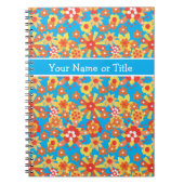 Anpassbare Notebook- oder Journal-, Ditsy-Blume Notizblock (Vorderseite)