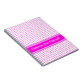 Anpassbare Notebook-, rosa Polka-Punkte Notizblock (Rechte Seite)