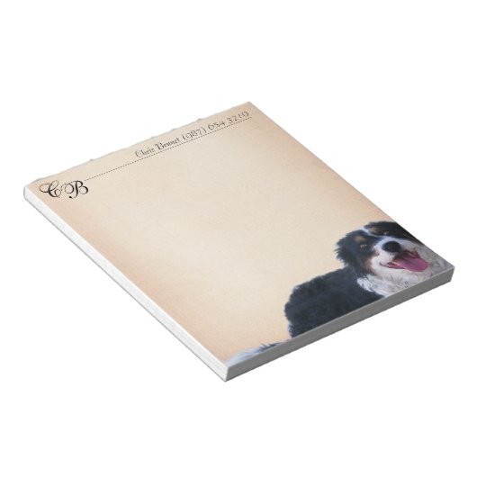 Anpassbare Notepad mit Border Collie Notizblock (angewinkelt)