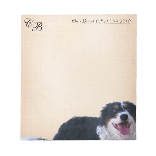 Anpassbare Notepad mit Border Collie Notizblock (Vorderseite)