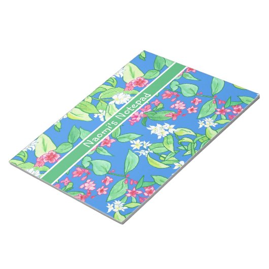 Anpassbare Notepad- oder Jotter-, Frühjahrsblüten Notizblock (angewinkelt)