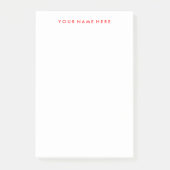 Anpassbare Notizklebefläche in Rot Post-it Klebezettel (Vorderseite)