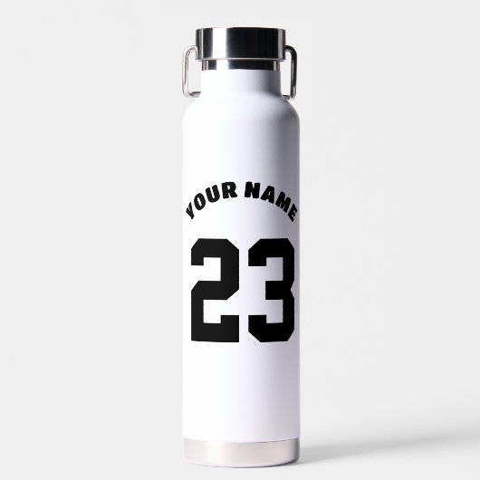 Anpassbare Nummer 23, Individuelle Name, Nummer Trinkflasche (Vorne)