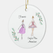 Anpassbare Nussknacker-Blumen/Zuckerpflaume Keramik Ornament (Links)