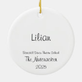 Anpassbare Nussknacker-Blumen/Zuckerpflaume Keramik Ornament (Hinten)