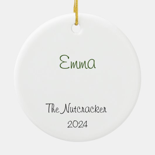 Anpassbare Nutcracker Arabian/Maus Keramik Ornament (Hinten)