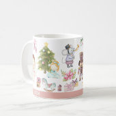 Anpassbare Nutcracker Ballet Weihnachtsfeier-Tasse Kaffeetasse (Vorderseite Links)