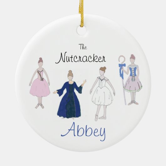 Anpassbare Nutcracker-Mama/Schnee/Blume/Marzi Keramik Ornament (Hinten)