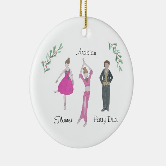 Anpassbare Nutcracker-Party-Vater/Blume/Arabisch Keramik Ornament (Rechts)